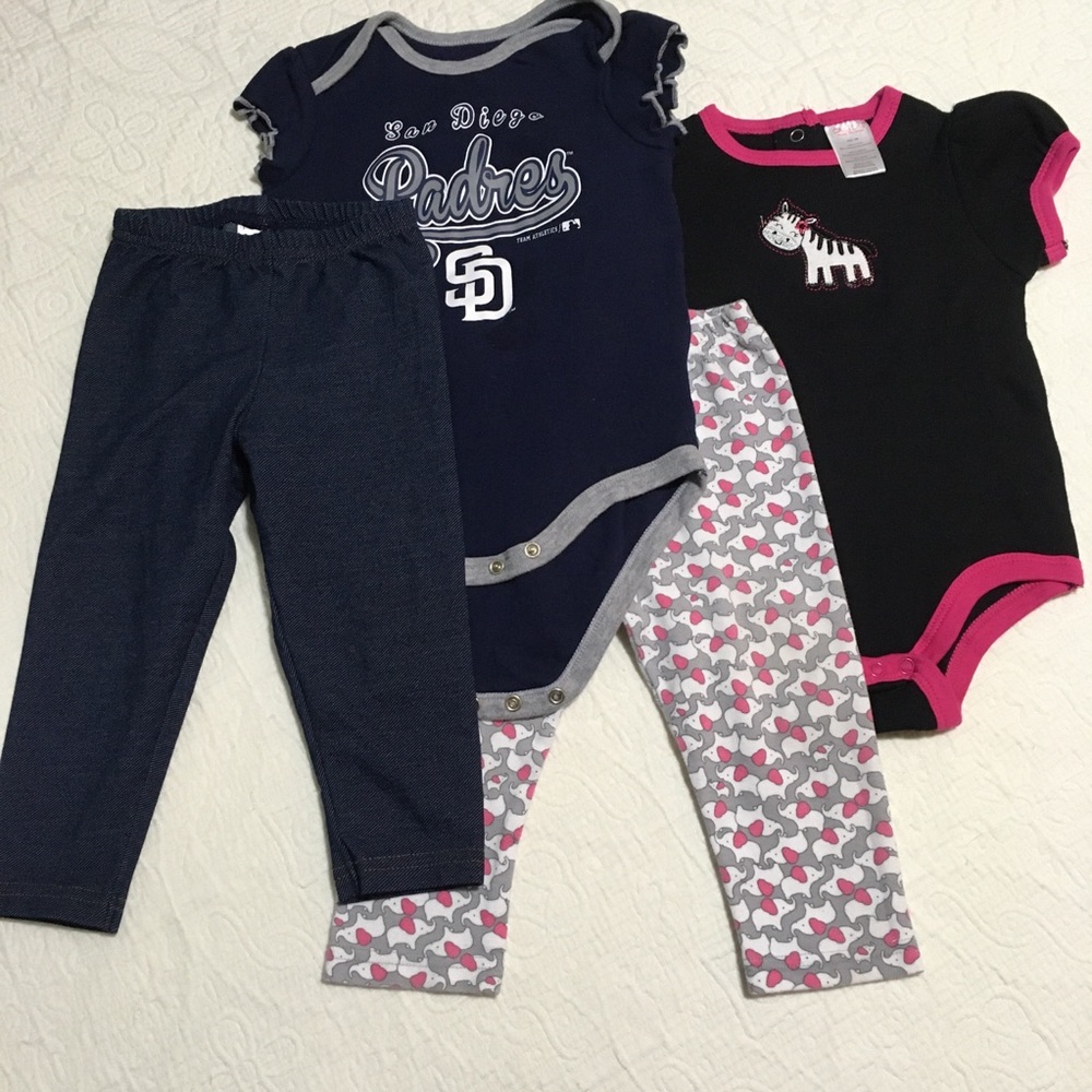 18m (4/$20) 4 Pieces to Mix and Match - Girl Onesie/Tees and Leggings